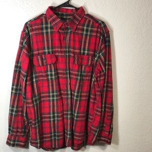 Faded Glory men’s flannel - Red - Large